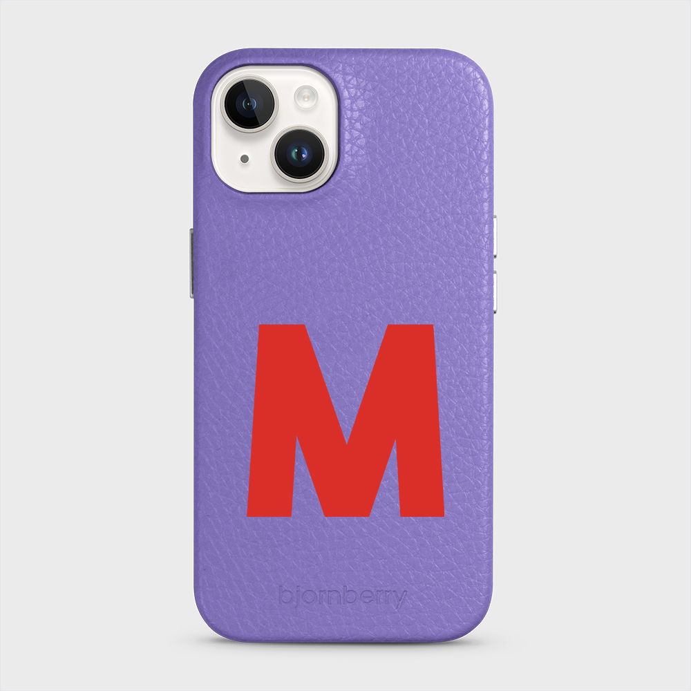 iPhone 14 Personalised Leather Case - Initial - 11