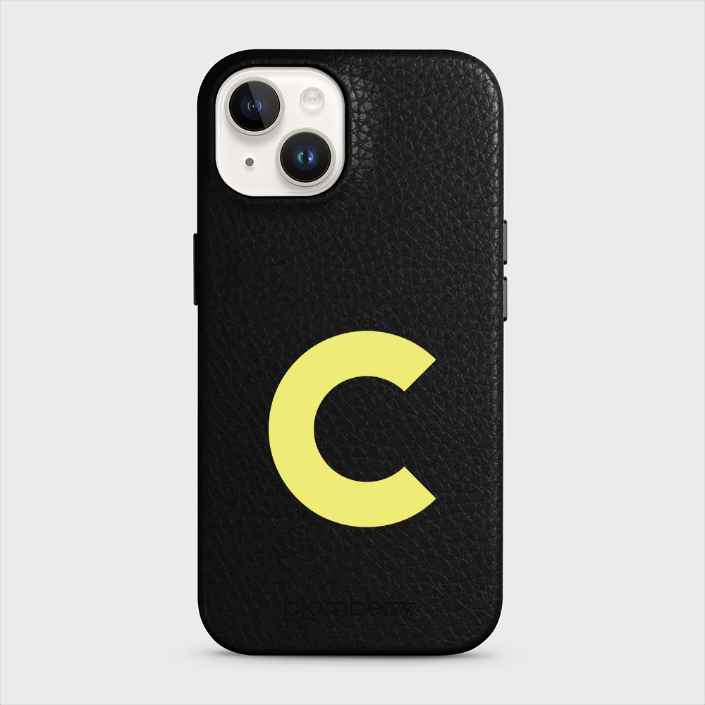 iPhone 14 Personalised Leather Case - Initial - 23