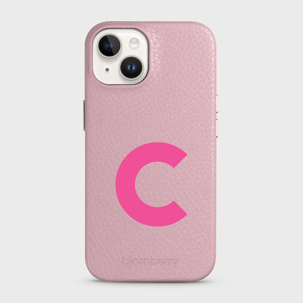 iPhone 14 Personalised Leather Case - Initial - 17
