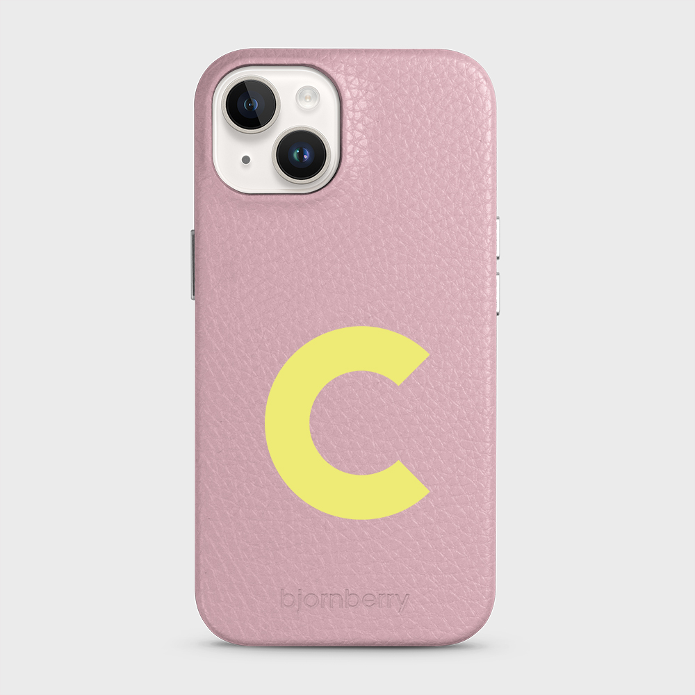iPhone 14 Personalised Leather Case - Initial - 16
