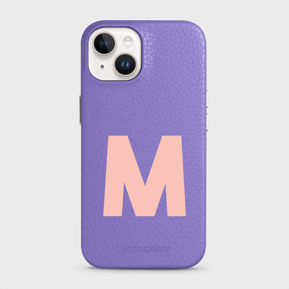 iPhone 14 Personalised Leather Case - Initial - 12