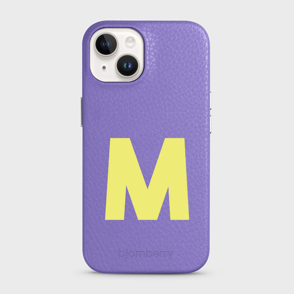 iPhone 14 Personalised Leather Case - Initial - 9