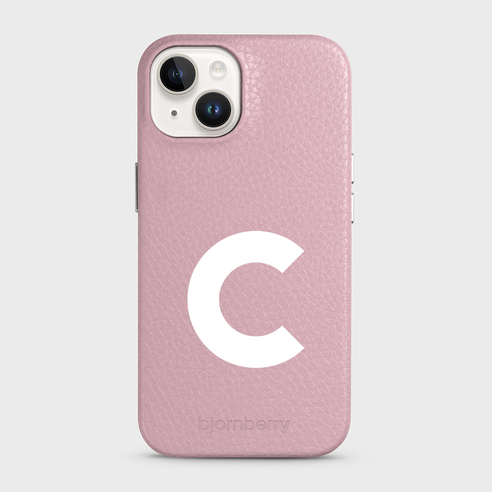 iPhone 14 Personalised Leather Case - Initial - 21