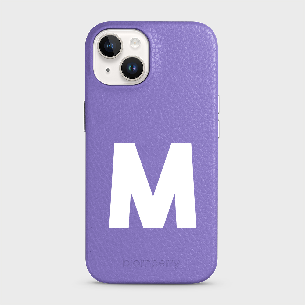 iPhone 14 Personalised Leather Case - Initial - 14