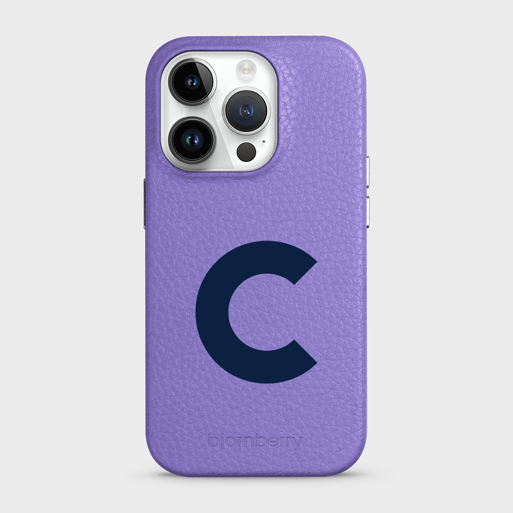 iPhone 14 Pro Personalised Leather Case - Initial - 7
