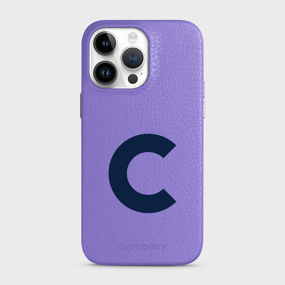 iPhone 14 Pro Max Personalised Leather Case - Initial - 8