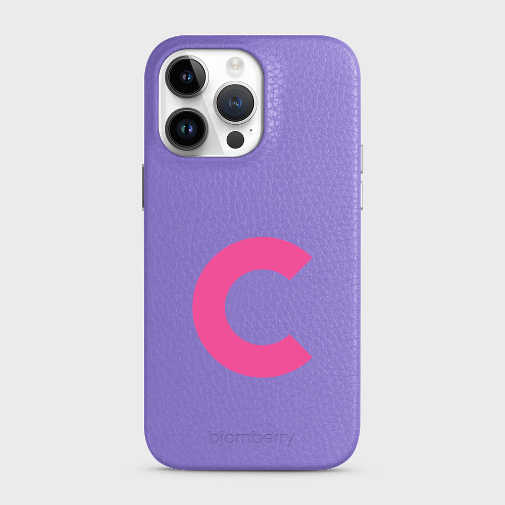 iPhone 14 Pro Max Personalised Leather Case - Initial - 10