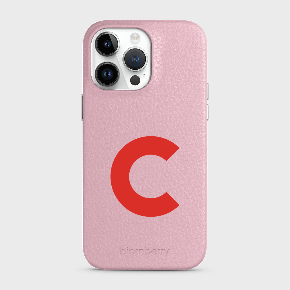 iPhone 14 Pro Max Personalised Leather Case - Initial - 18