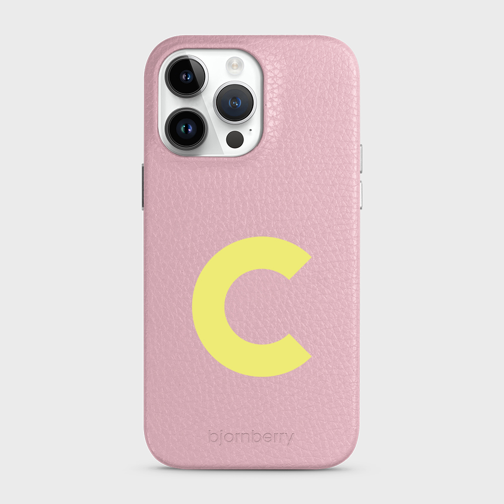 iPhone 14 Pro Max Personalised Leather Case - Initial - 16