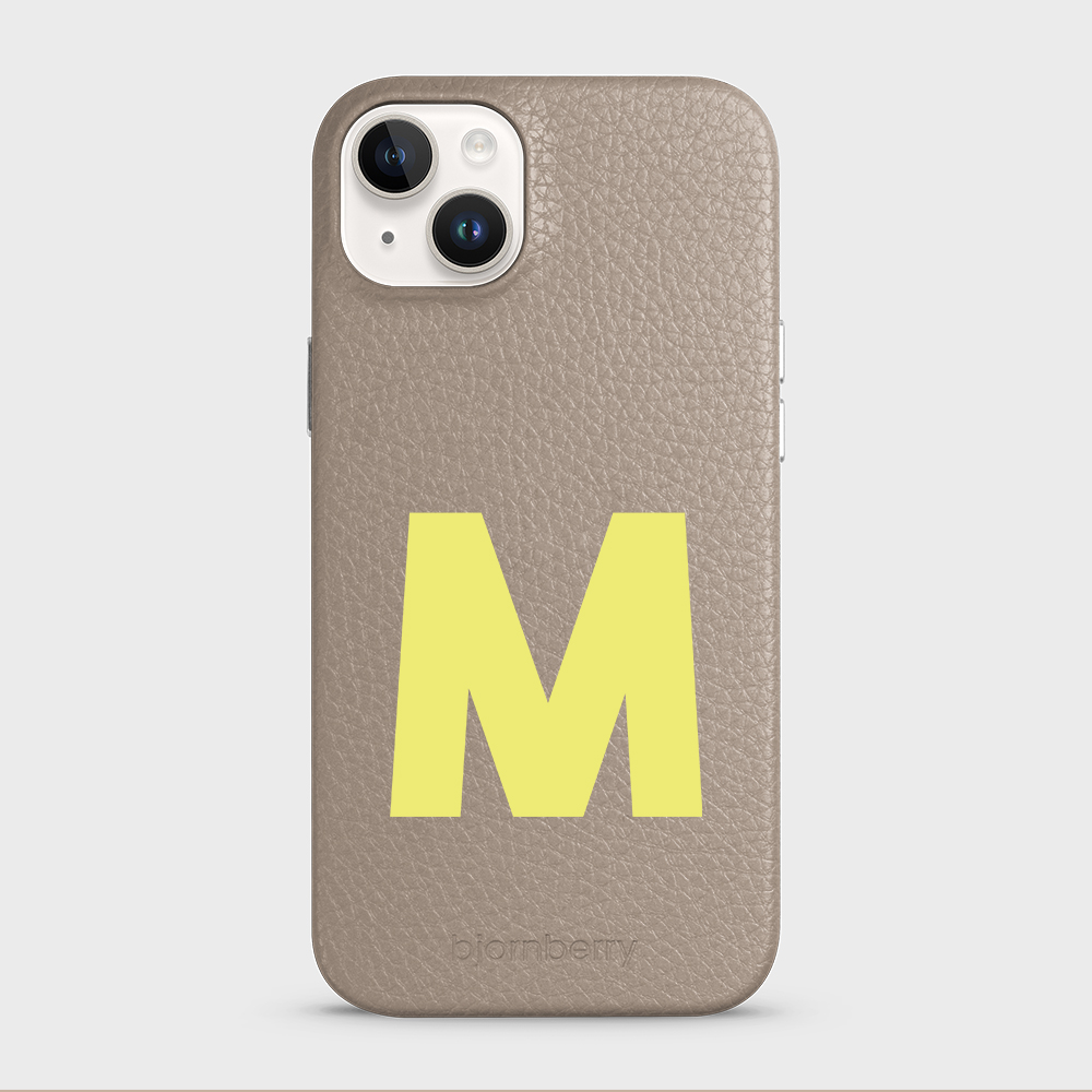 iPhone 14 Plus Personalised Leather Case - Initial - 10
