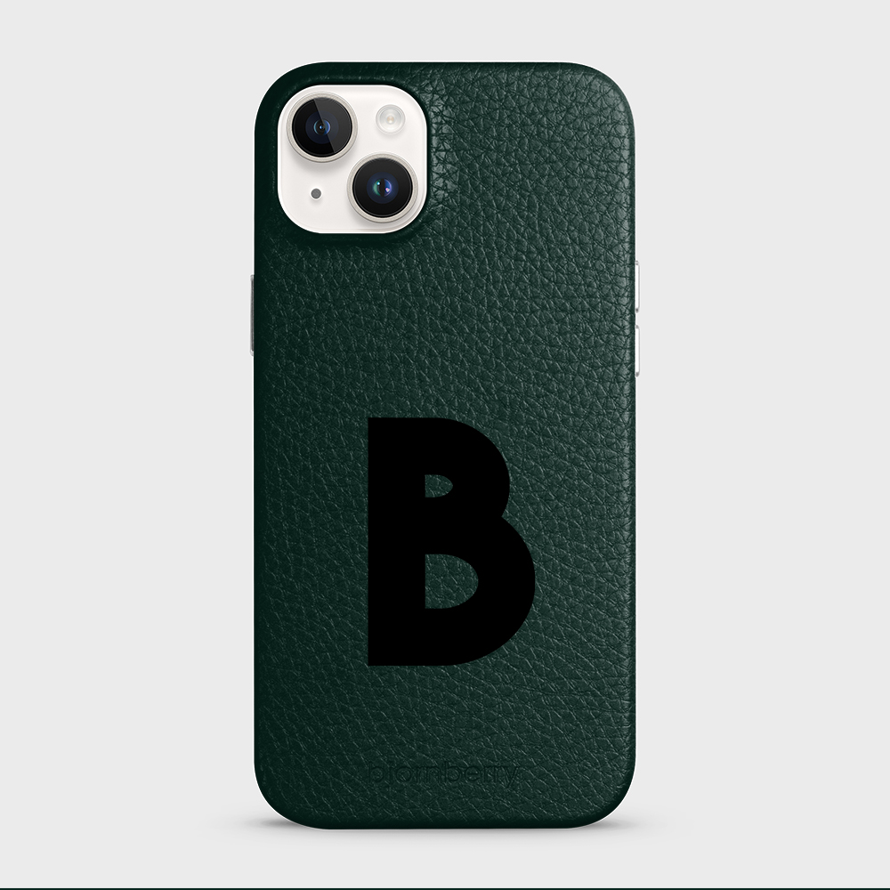 iPhone 14 Plus Personalised Leather Case - Initial - 27