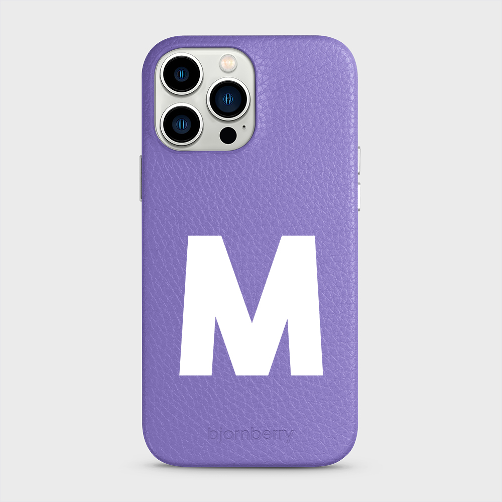 iPhone 13 Pro Max Personalised Leather Case - Initial - 28