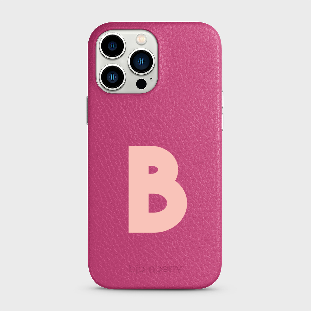 iPhone 13 Pro Max Personalised Leather Case - Initial - 12