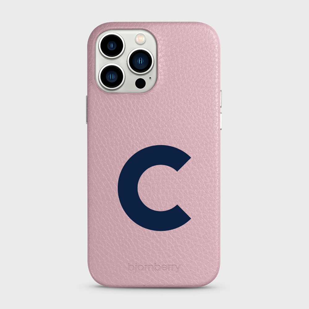 iPhone 13 Pro Max Personalised Leather Case - Initial - 35