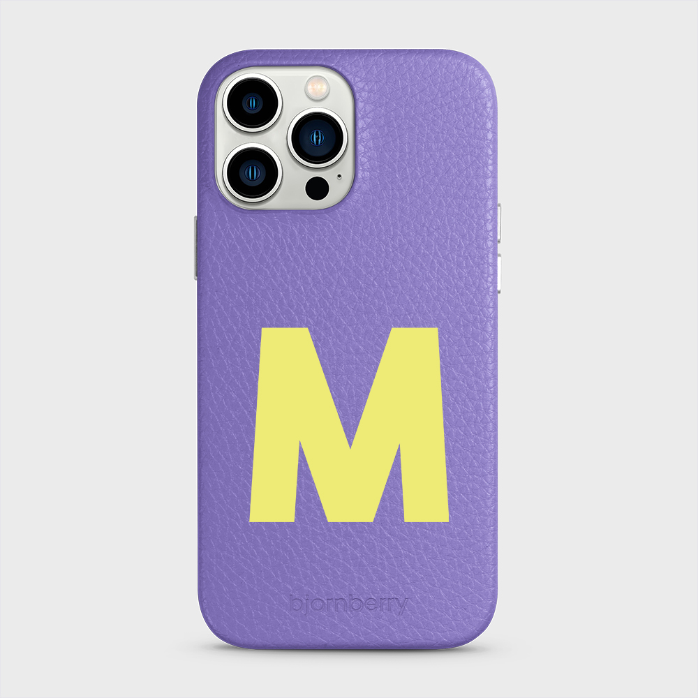 iPhone 13 Pro Max Personalised Leather Case - Initial - 23