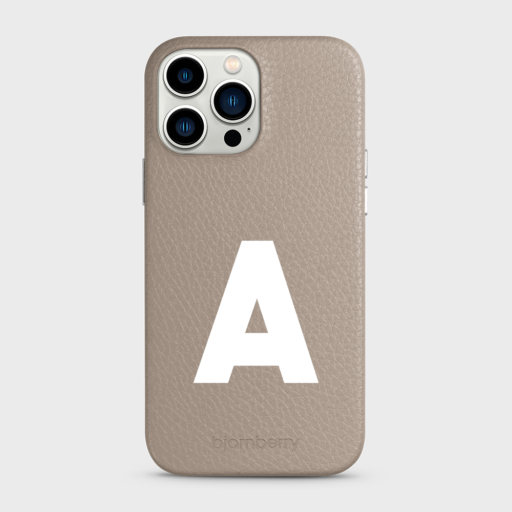 iPhone 13 Pro Max Personalised Leather Case - Initial - 7