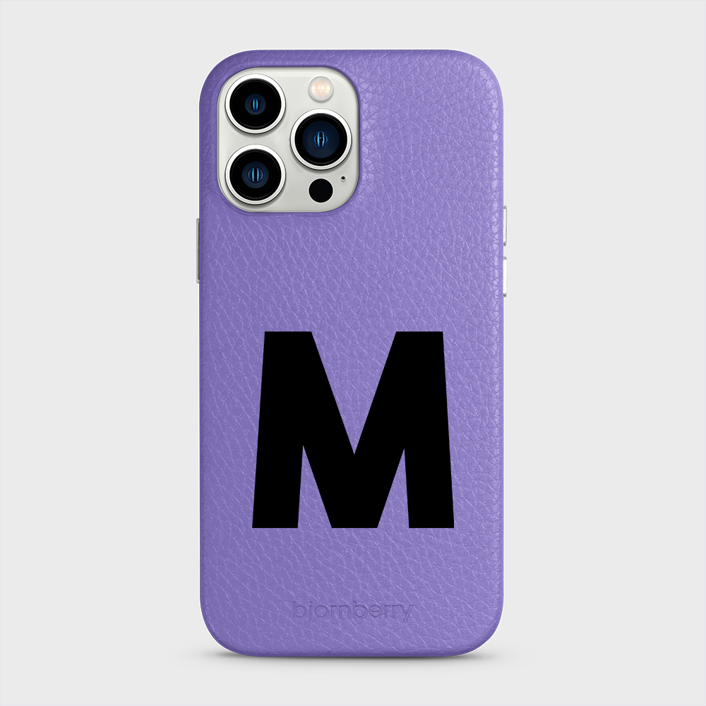 iPhone 13 Pro Max Personalised Leather Case - Initial - 27