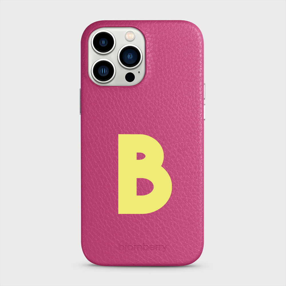 iPhone 13 Pro Max Personalised Leather Case - Initial - 9