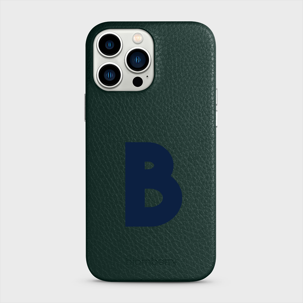 iPhone 13 Pro Max Personalised Leather Case - Initial - 15