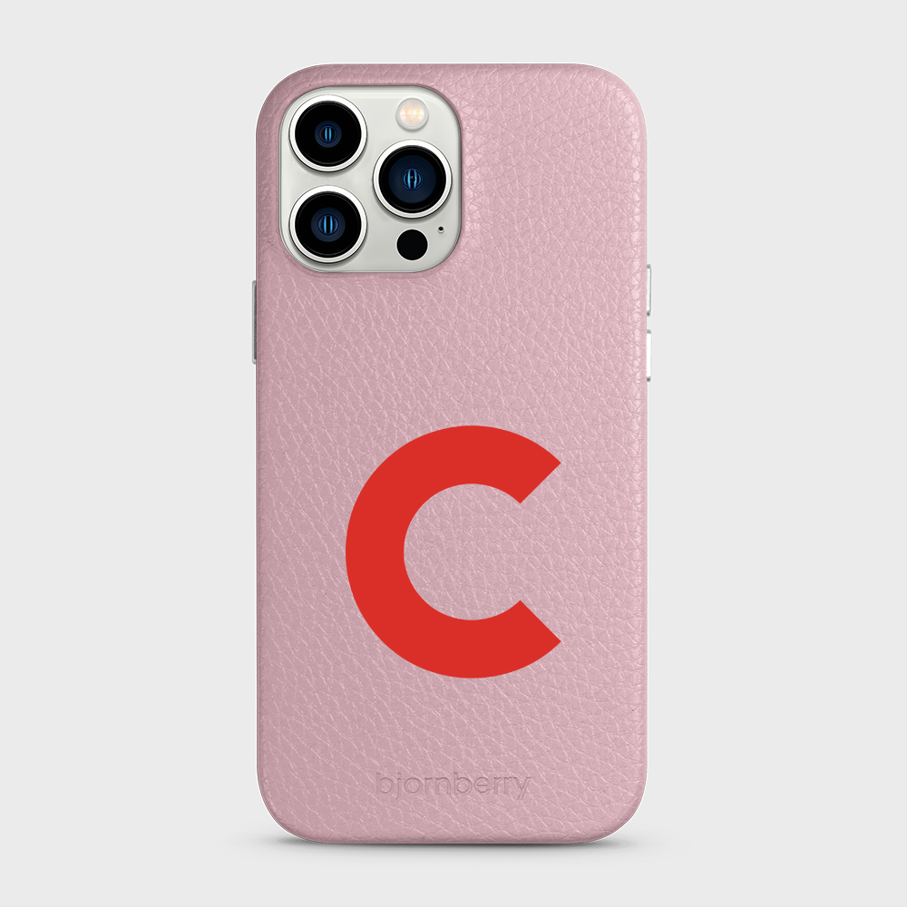 iPhone 13 Pro Max Personalised Leather Case - Initial - 31