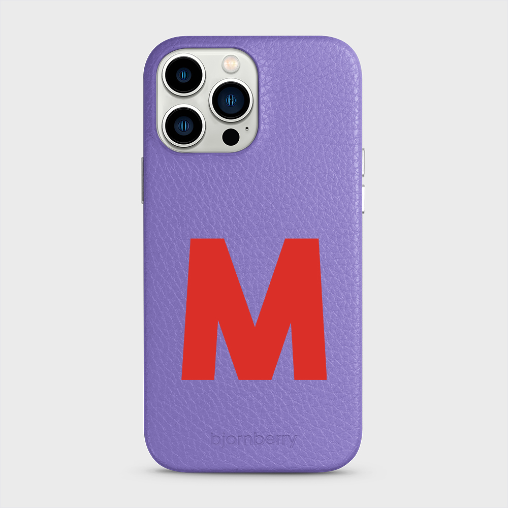 iPhone 13 Pro Max Personalised Leather Case - Initial - 25