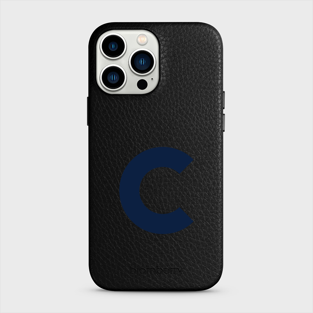 iPhone 13 Pro Max Personalised Leather Case - Initial - 41