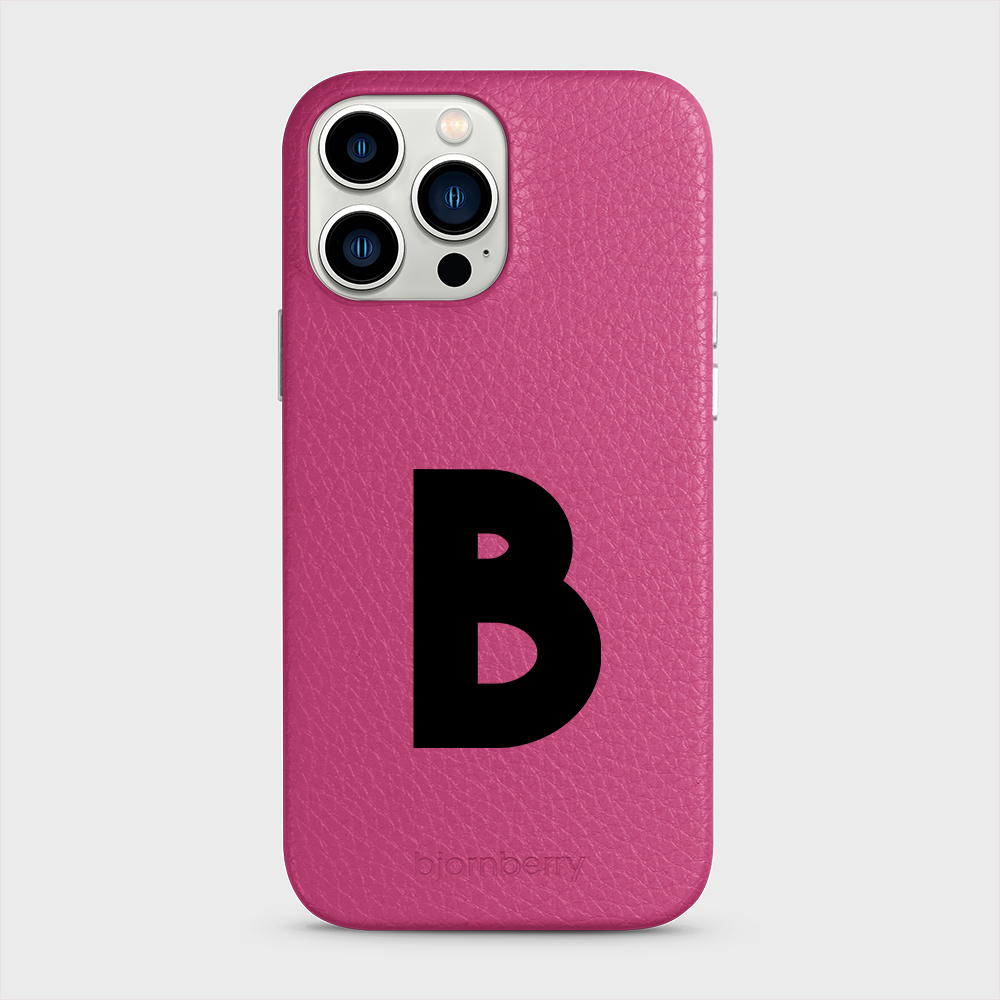 iPhone 13 Pro Max Personalised Leather Case - Initial - 13