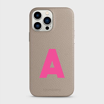 iPhone 13 Pro Max Personalised Leather Case - Initial
