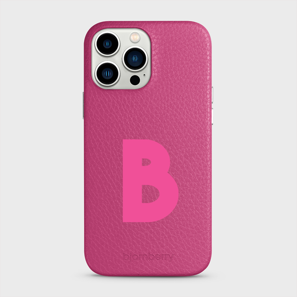 iPhone 13 Pro Max Personalised Leather Case - Initial - 10