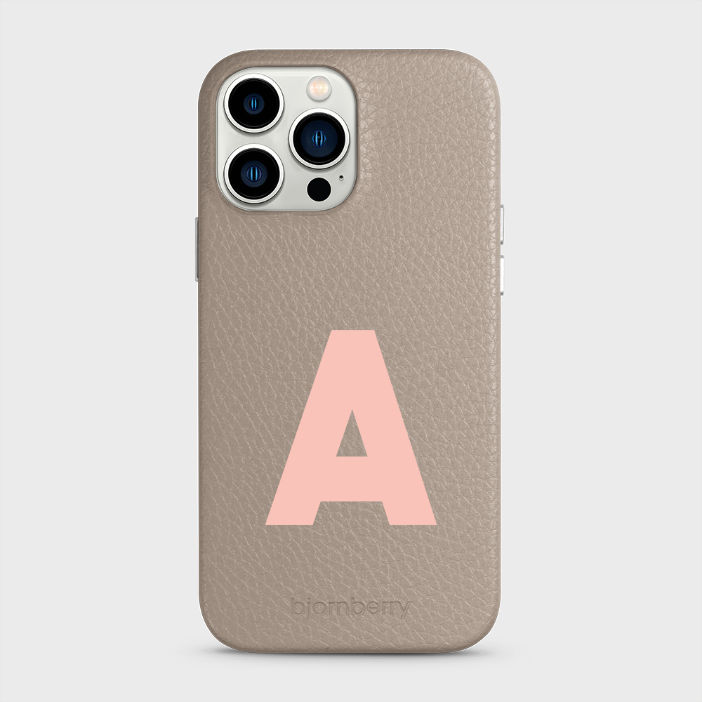 iPhone 13 Pro Max Personalised Leather Case - Initial - 5