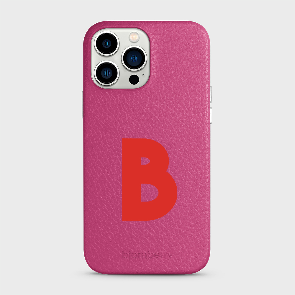 iPhone 13 Pro Max Personalised Leather Case - Initial - 11