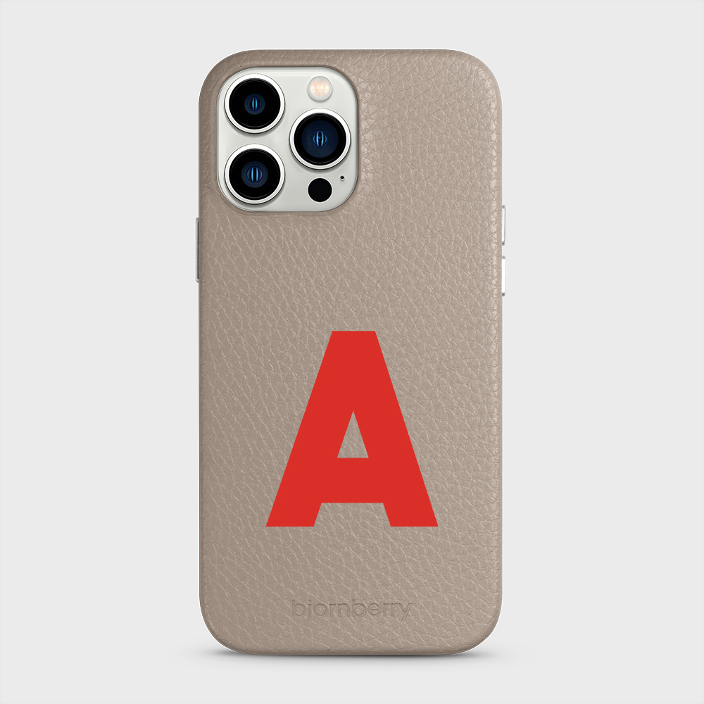 iPhone 13 Pro Max Personalised Leather Case - Initial - 4