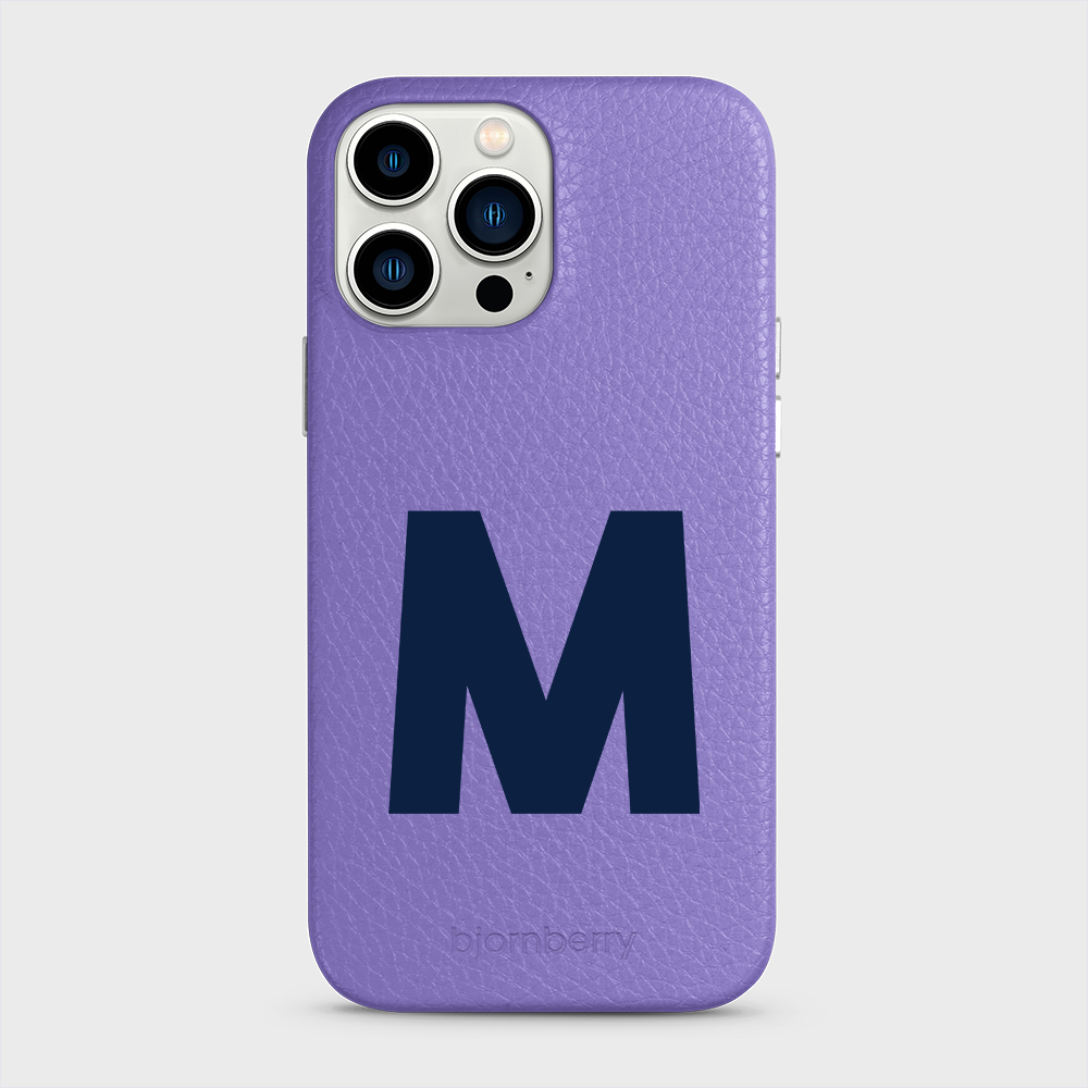 iPhone 13 Pro Max Personalised Leather Case - Initial - 22