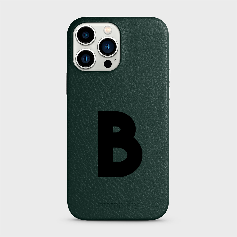 iPhone 13 Pro Max Personalised Leather Case - Initial - 20