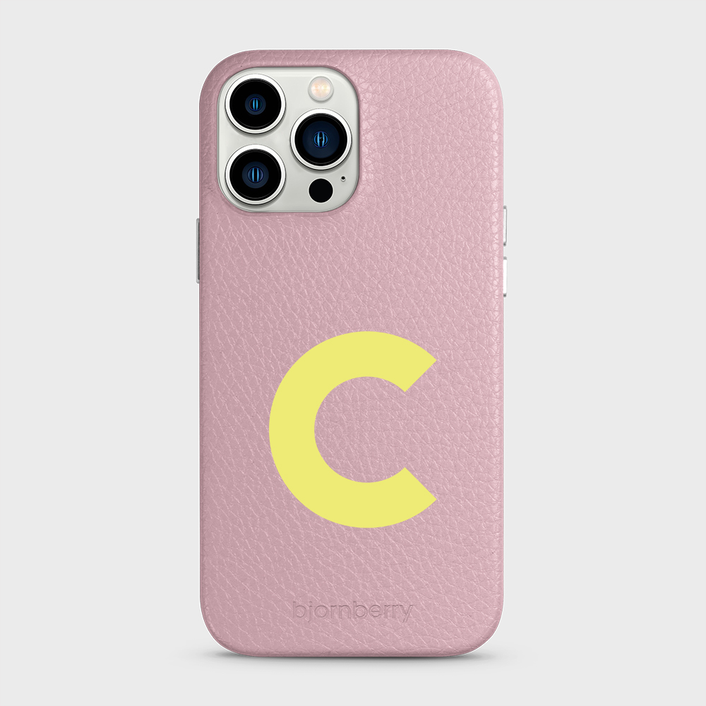 iPhone 13 Pro Max Personalised Leather Case - Initial - 29