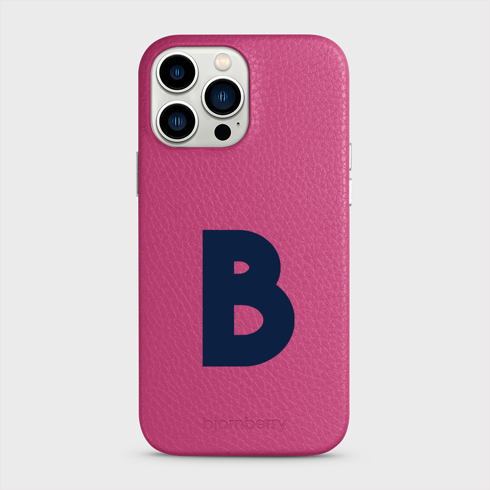 iPhone 13 Pro Max Personalised Leather Case - Initial - 8