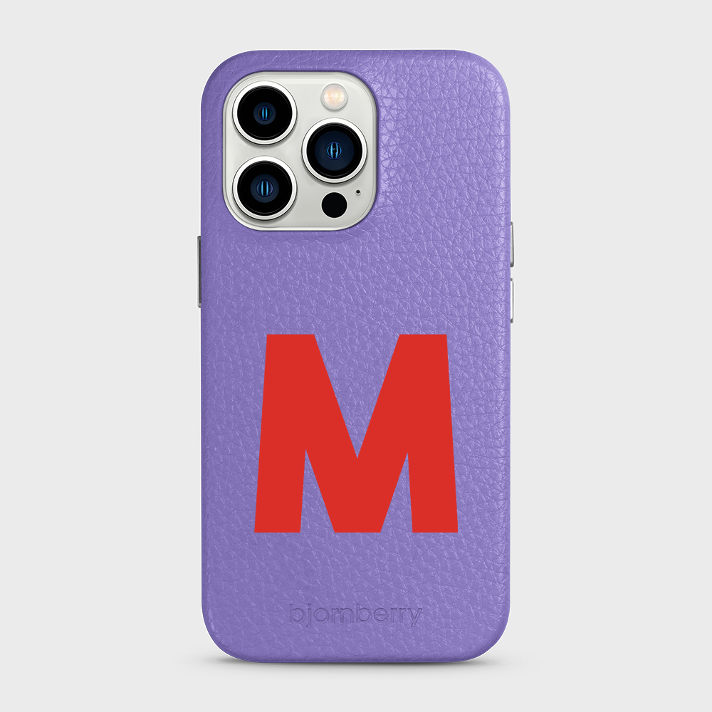 iPhone 13 Pro Personalised Leather Case - Initial - 4
