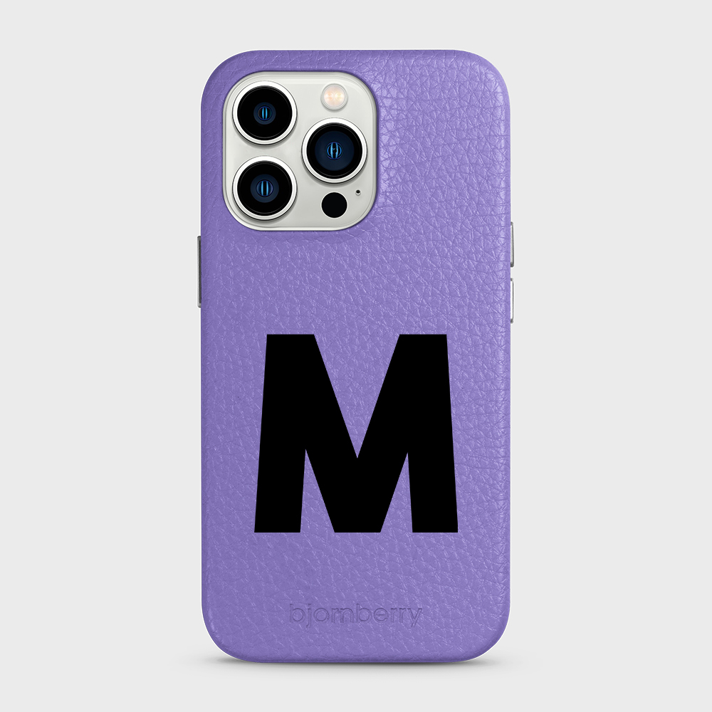 iPhone 13 Pro Personalised Leather Case - Initial - 6