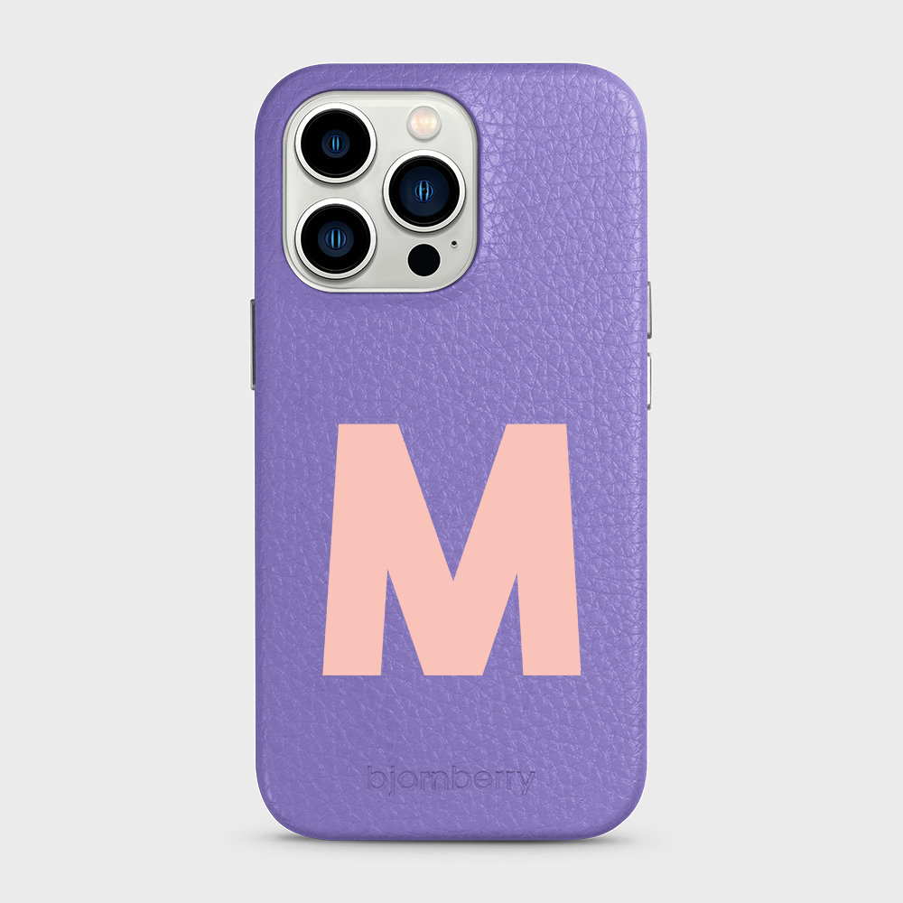 iPhone 13 Pro Personalised Leather Case - Initial - 5