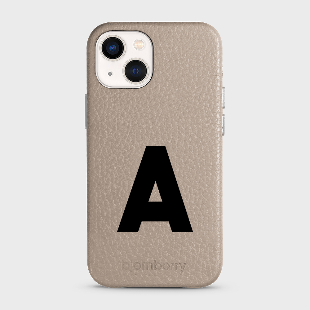 iPhone 13 Mini Personifierat Läderskal - Initial - 6