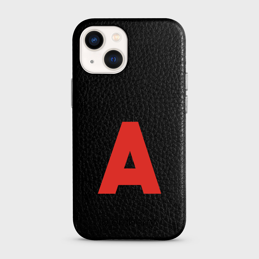 iPhone 13 Mini Personifierat Läderskal - Initial - 25