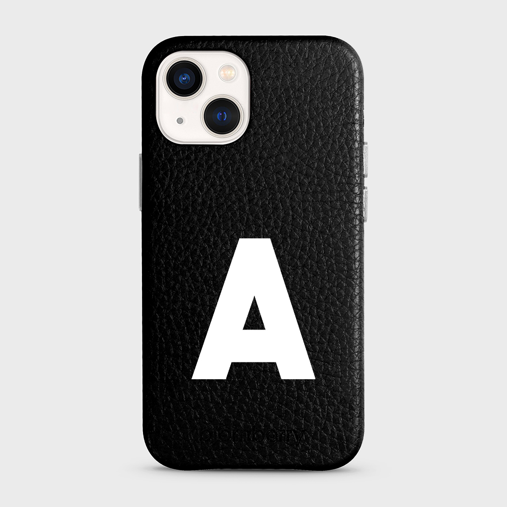 iPhone 13 Mini Personifierat Läderskal - Initial - 22