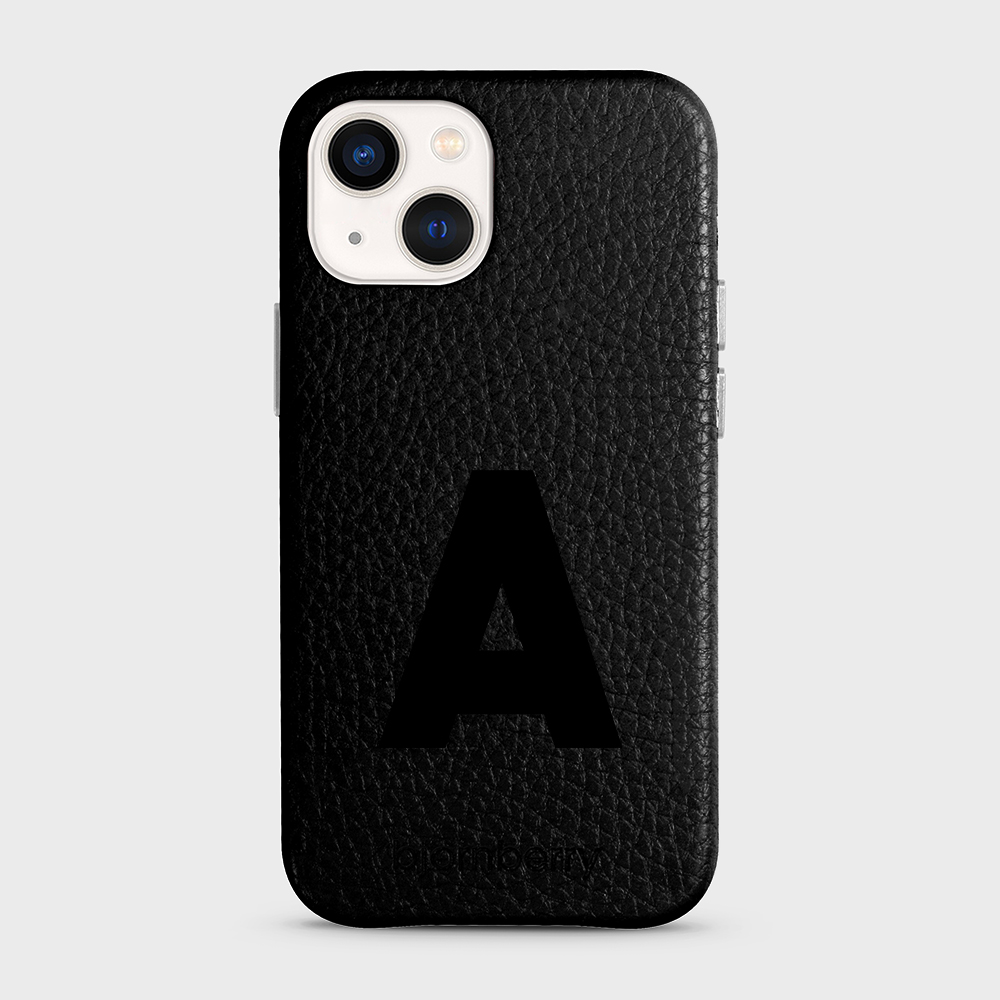 iPhone 13 Mini Personifierat Läderskal - Initial - 28