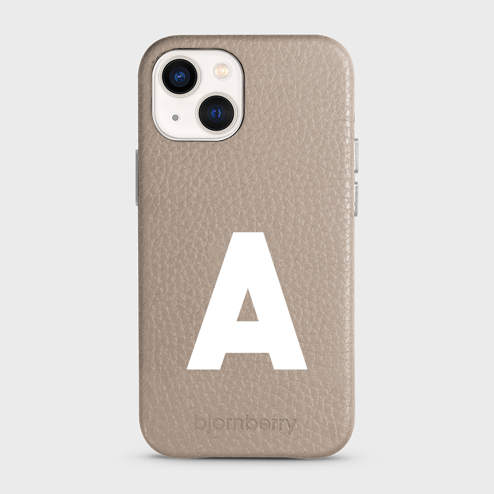 iPhone 13 Mini Personifierat Läderskal - Initial - 7
