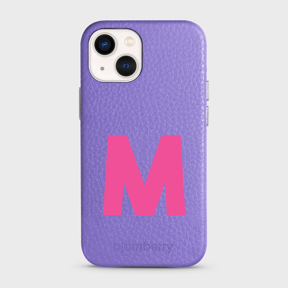 iPhone 13 Mini Personifierat Läderskal - Initial - 17