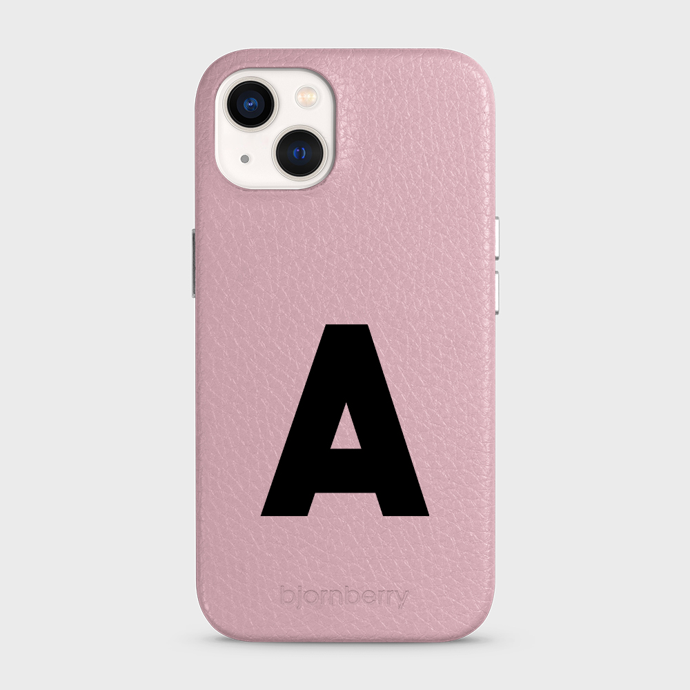 iPhone 13 Personalised Leather Case - Initial - 14