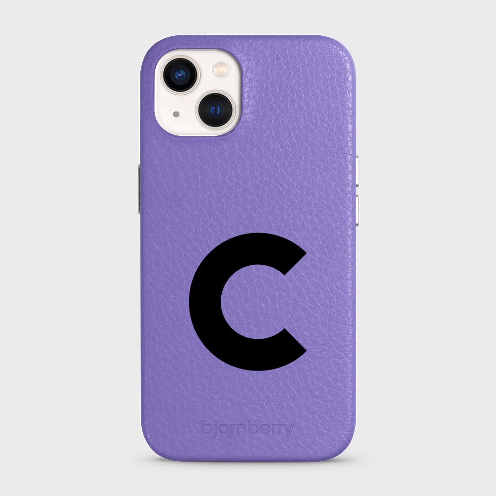 iPhone 13 Personalised Leather Case - Initial - 6