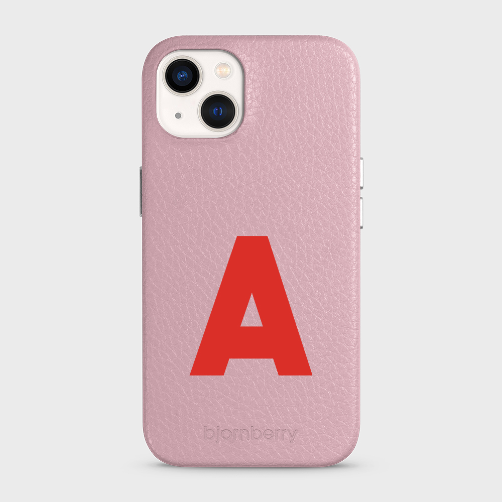 iPhone 13 Personalised Leather Case - Initial - 11