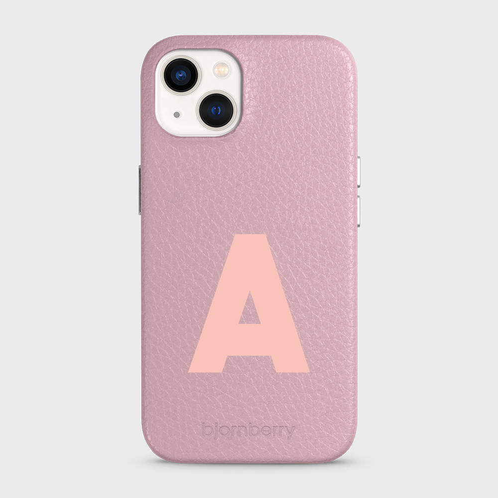 iPhone 13 Personalised Leather Case - Initial - 12