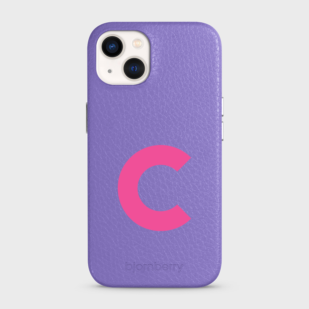 iPhone 13 Personalised Leather Case - Initial - 3